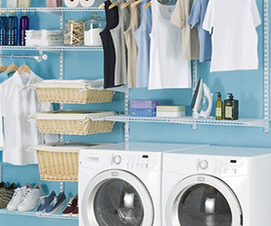 The Closet Factory customizes the shelving configurations to best suit your laundry space.